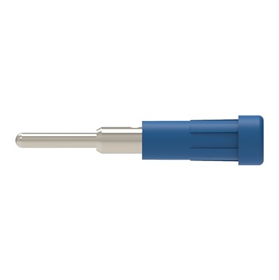 Schutzinger Blue Female Banana Connector, 2mm Connector, Pin Termination, 10A, 30 V ac, 60 V dc, Nickel Plating