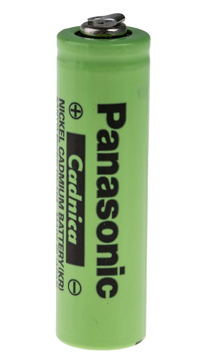 Panasonic Sanyo Cadnica AA NiCd Rechargeable AA Battery, 700mAh, 1.2V