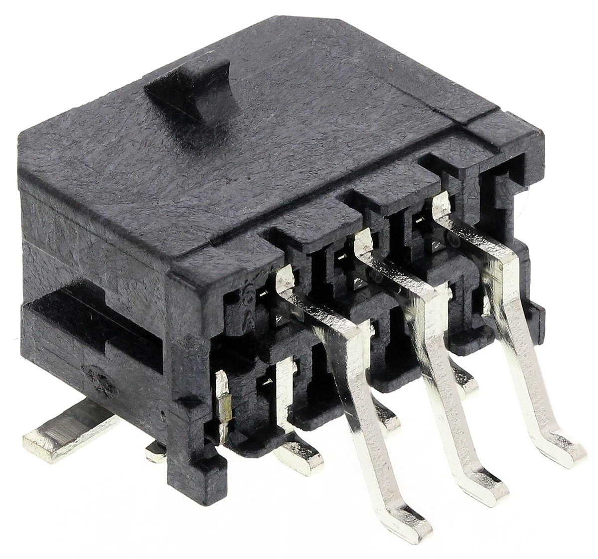 Molex Micro-Fit 3.0 Series Right Angle Surface PCB Header, 6 Contact(s), 3 mm Pitch, 2 Row, Shrouded