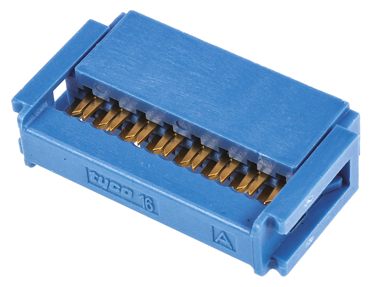 TE Connectivity 16-Way IDC Connector Socket for Cable Mount, 2-Row