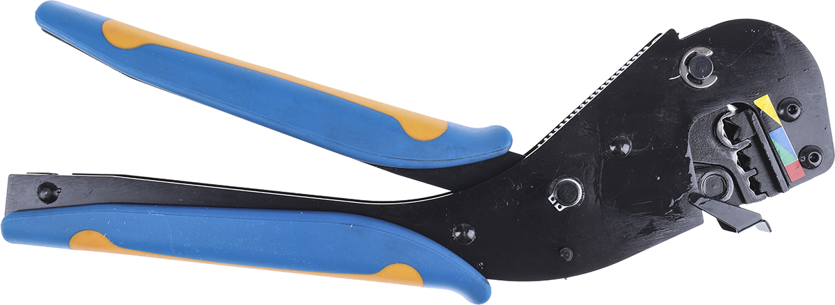 TE Connectivity Tetra-Crimp Hand Ratcheting Crimp Tool for PIDG Splices, PIDG Terminals, Plasti-Grip Terminals