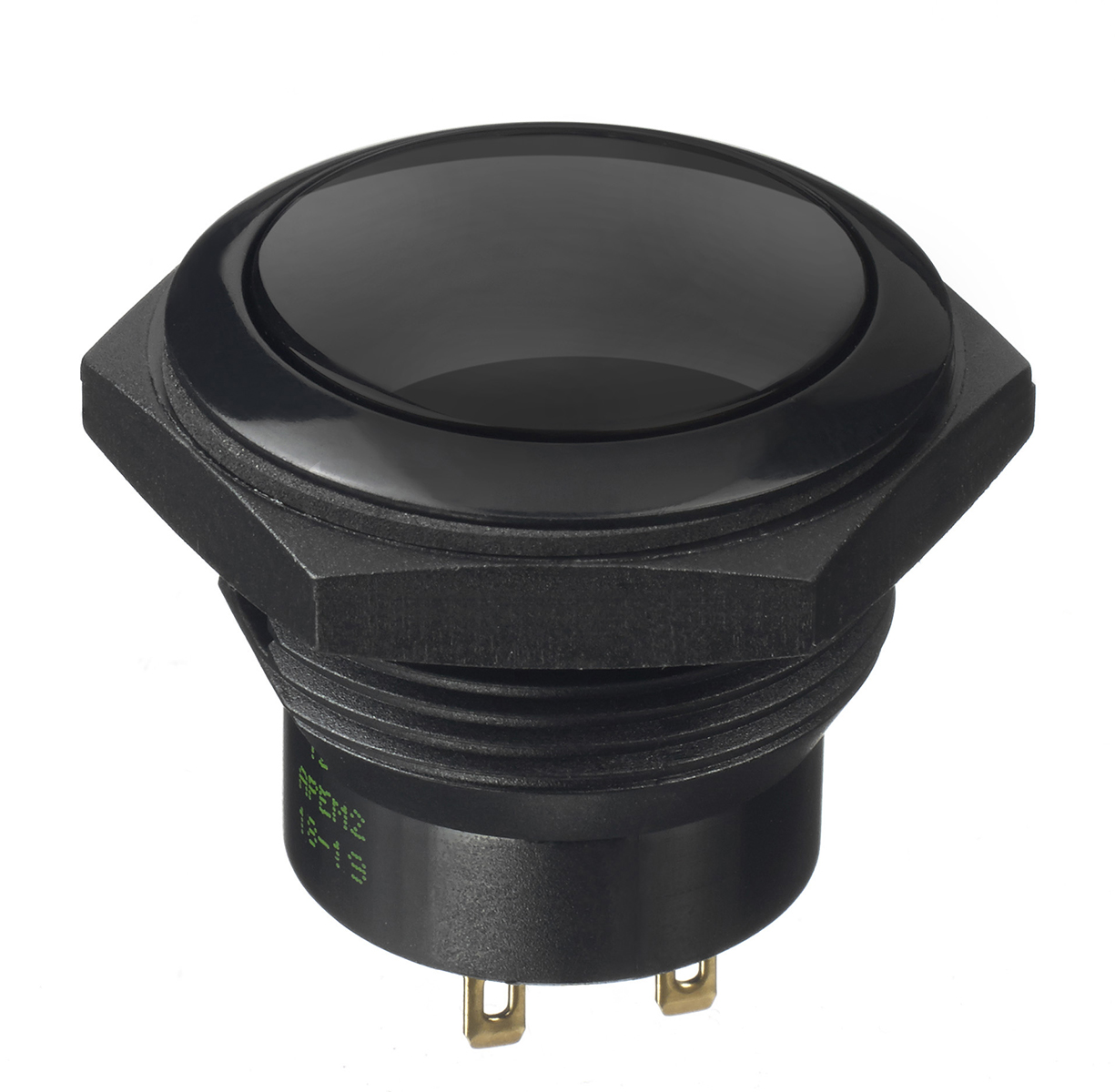 APEM Push Button Switch, Momentary, Panel Mount, 30mm Cutout, DPDT, 12V dc