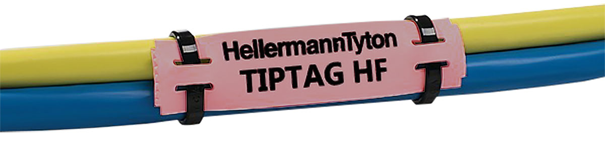 HellermannTyton TIPTAG Red Cable Labels, 65mm Width, 11mm Height, 190 Qty