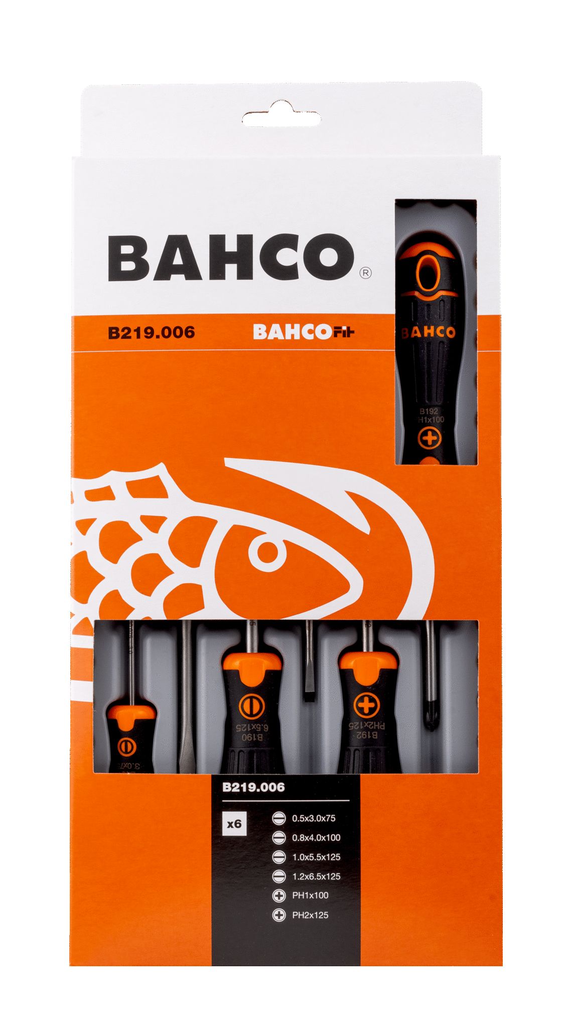 Bahco B219.006 Phillips; Slotted Screwdriver Set, 6-Piece