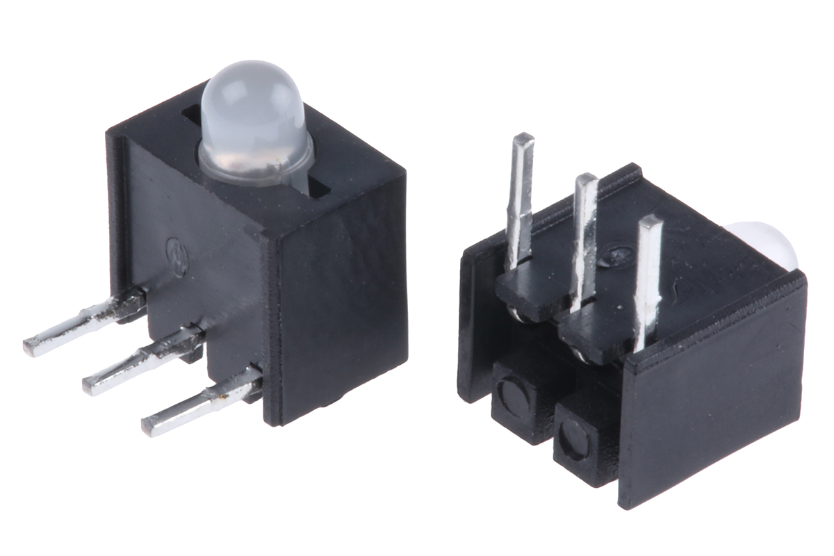 Kingbright L-130WDT/1EGW, Green & Red Right Angle PCB LED Indicator, Through Hole 2.5 V