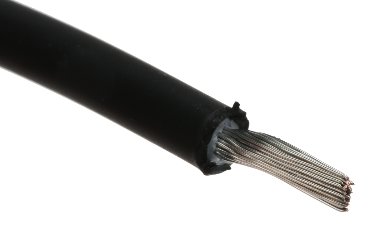 Staubli Solar Cable 4 mm² CSA 55 A Flame Retardant, Halogen Free, -40 → +90 °C Black