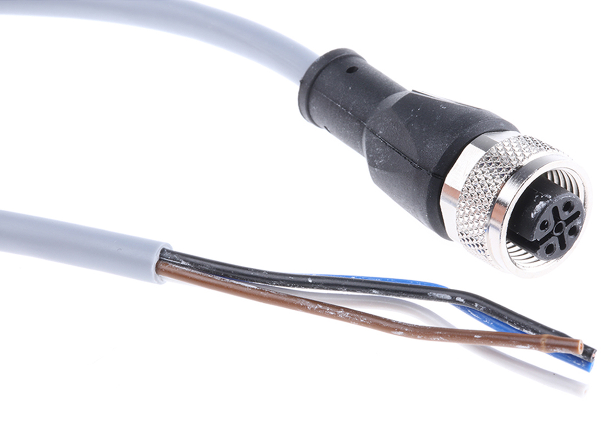 Jumo Female 4 way M12 to Free End Sensor Actuator Cable, 2 m