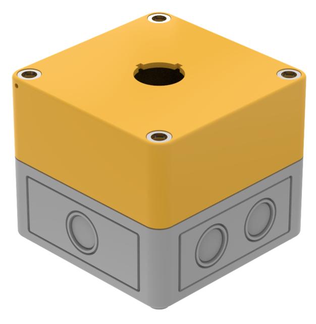 EAO Grey Plastic 4 Enclosure - 1 Hole 22.3mm Diameter