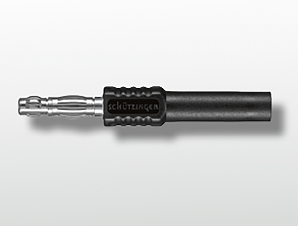 Schutzinger Black, Male Test Connector Adapter and Nickel Plated