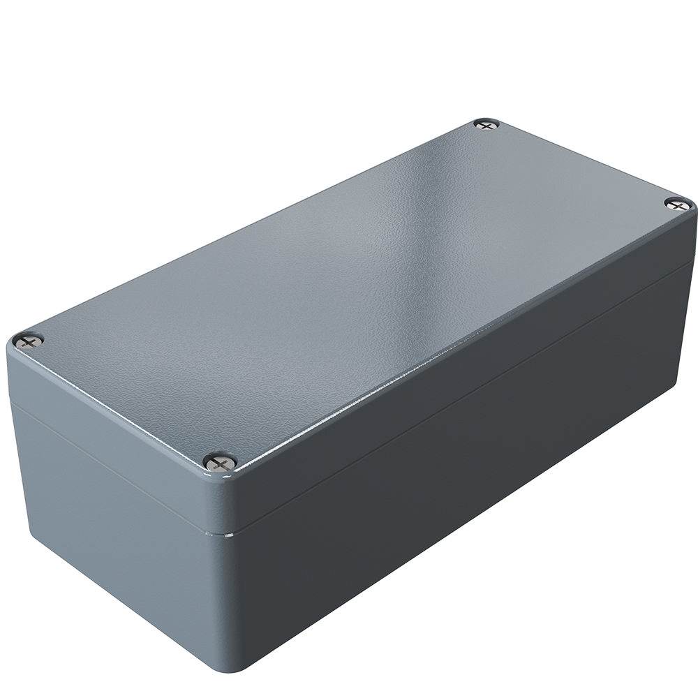 Rose Aluminium Standard Series Grey Die Cast Aluminium Enclosure, IP66, IK09, Grey Lid, 200 x 100 x 80mm