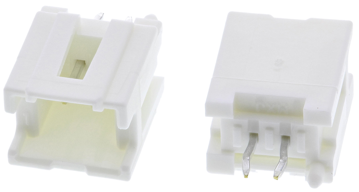 Molex MicroClasp Series Straight Through Hole PCB Header, 2 Contact(s), 2 mm Pitch, 1 Row, Shrouded