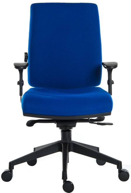 RS PRO Blue Fabric Operator Chair, 150kg Weight Capacity