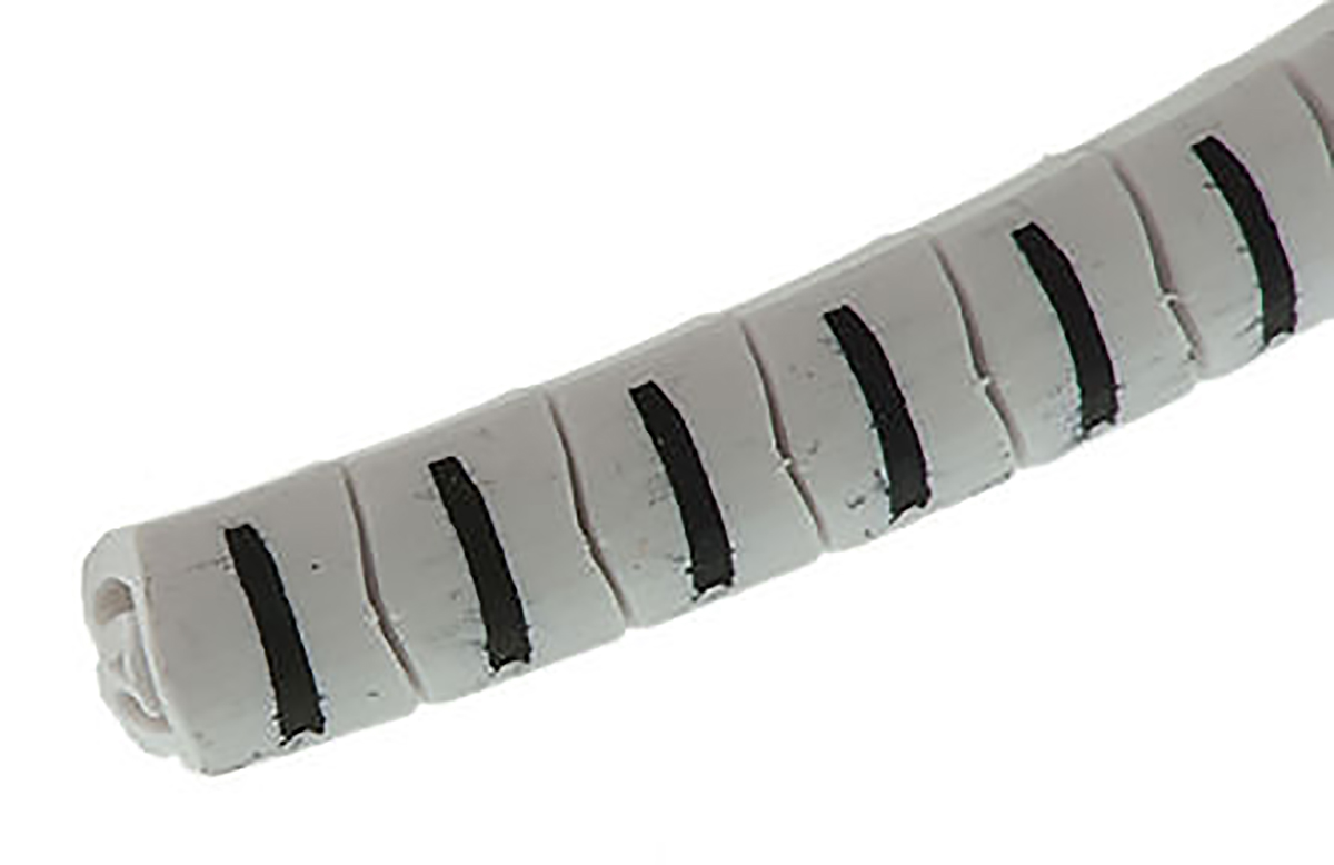 HellermannTyton HGDC Slide On Cable Markers, Black on White, Pre-printed "I", 2 → 5mm Cable, 901-10590