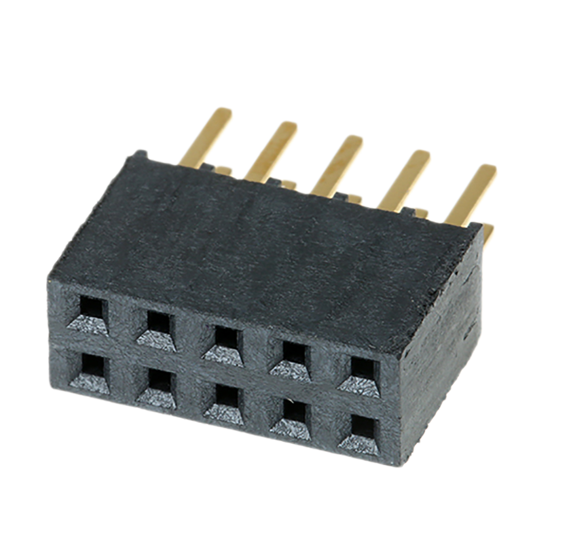 Samtec SSW Series Straight Through Hole Mount PCB Socket, 10-Contact, 2-Row, 2.54mm Pitch, Solder Termination