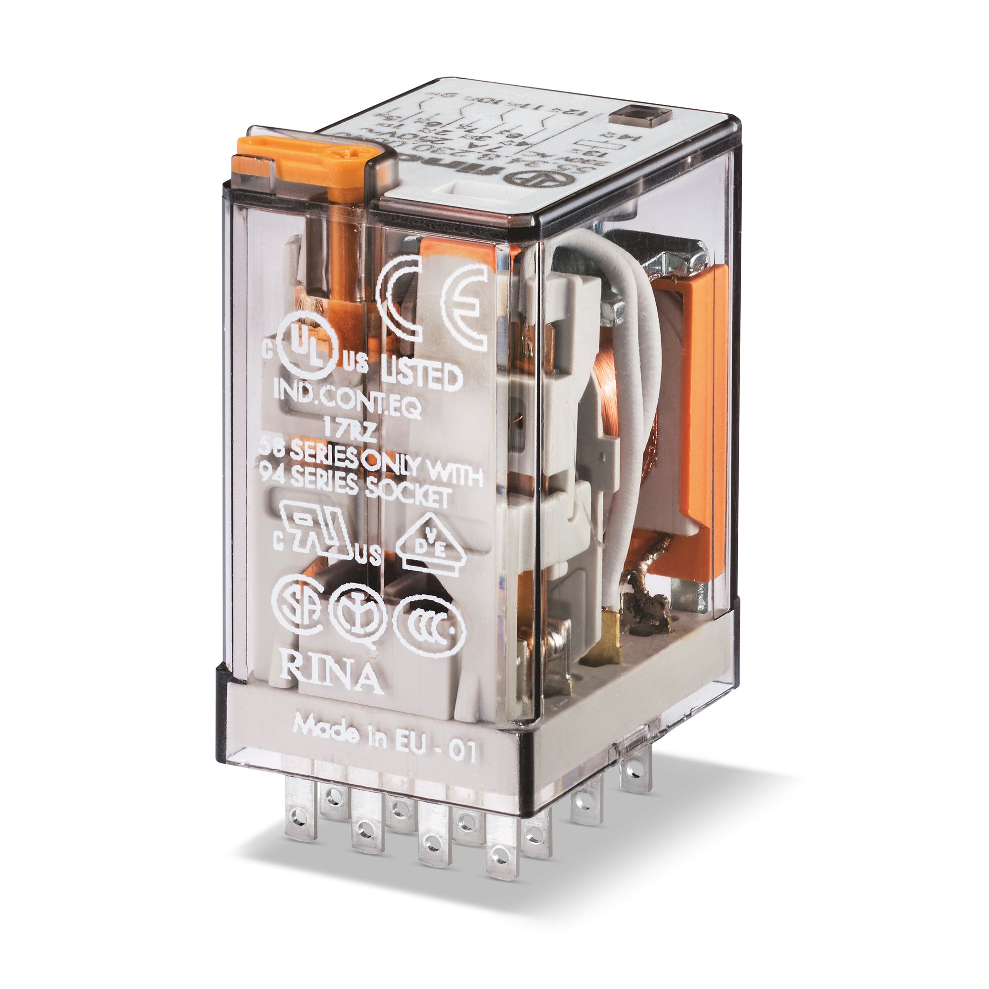 Finder Plug In Relay, 12V dc Coil, 7A Switching Current, 4PDT
