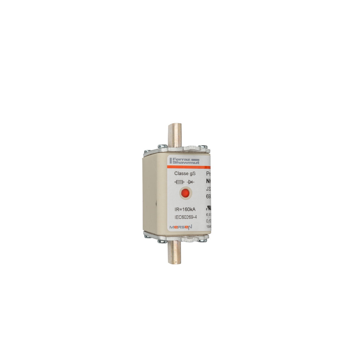 Mersen 160A NH Fuse, NH00, 690V ac