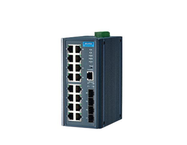 EKI-7720G, Managed 20 Port Industrial Ethernet Switch, RJ-45