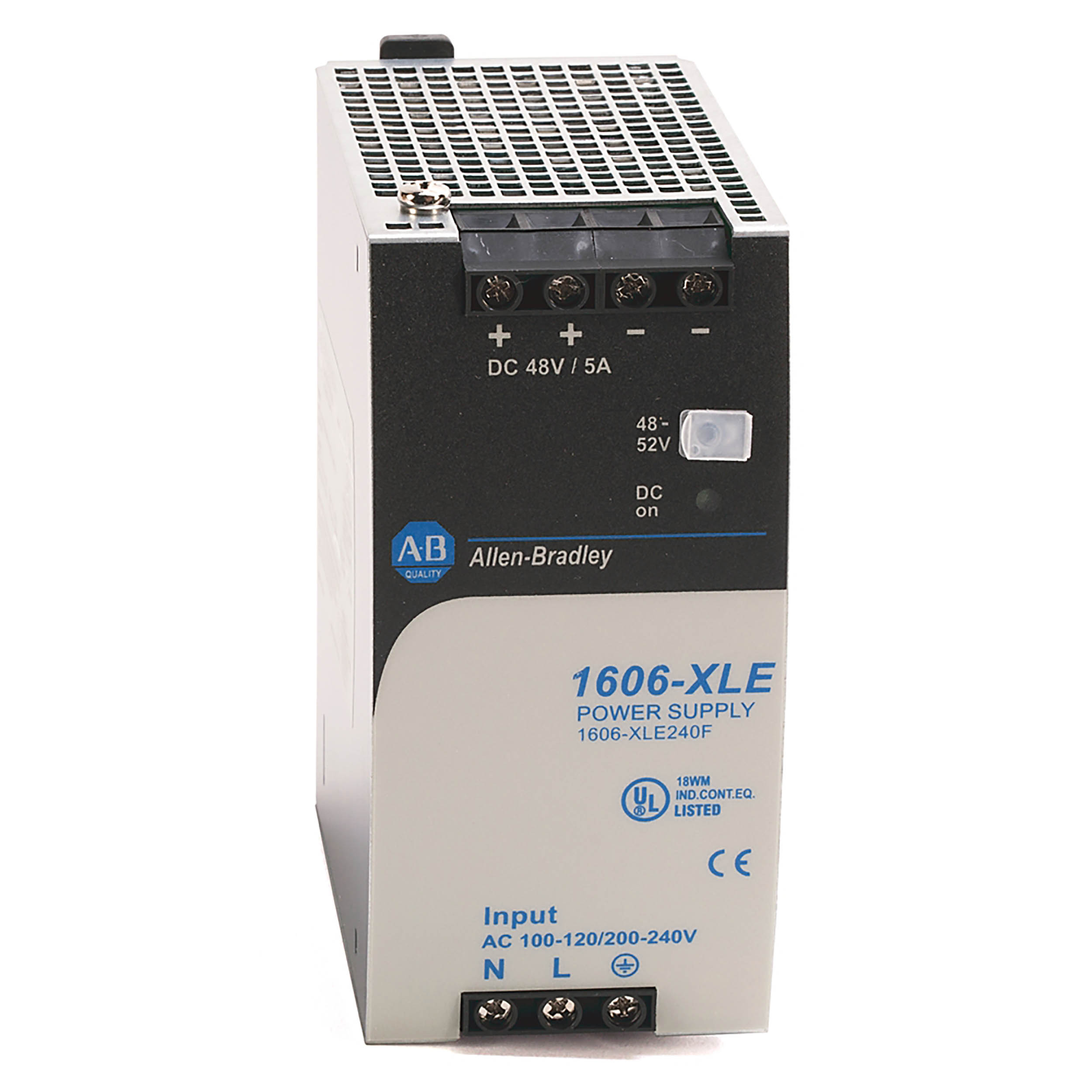 Allen Bradley 1606 Switched Mode DIN Rail Power Supply, 100 → 240 V ac, 110 → 150 V dc ac, dc Input, 24V