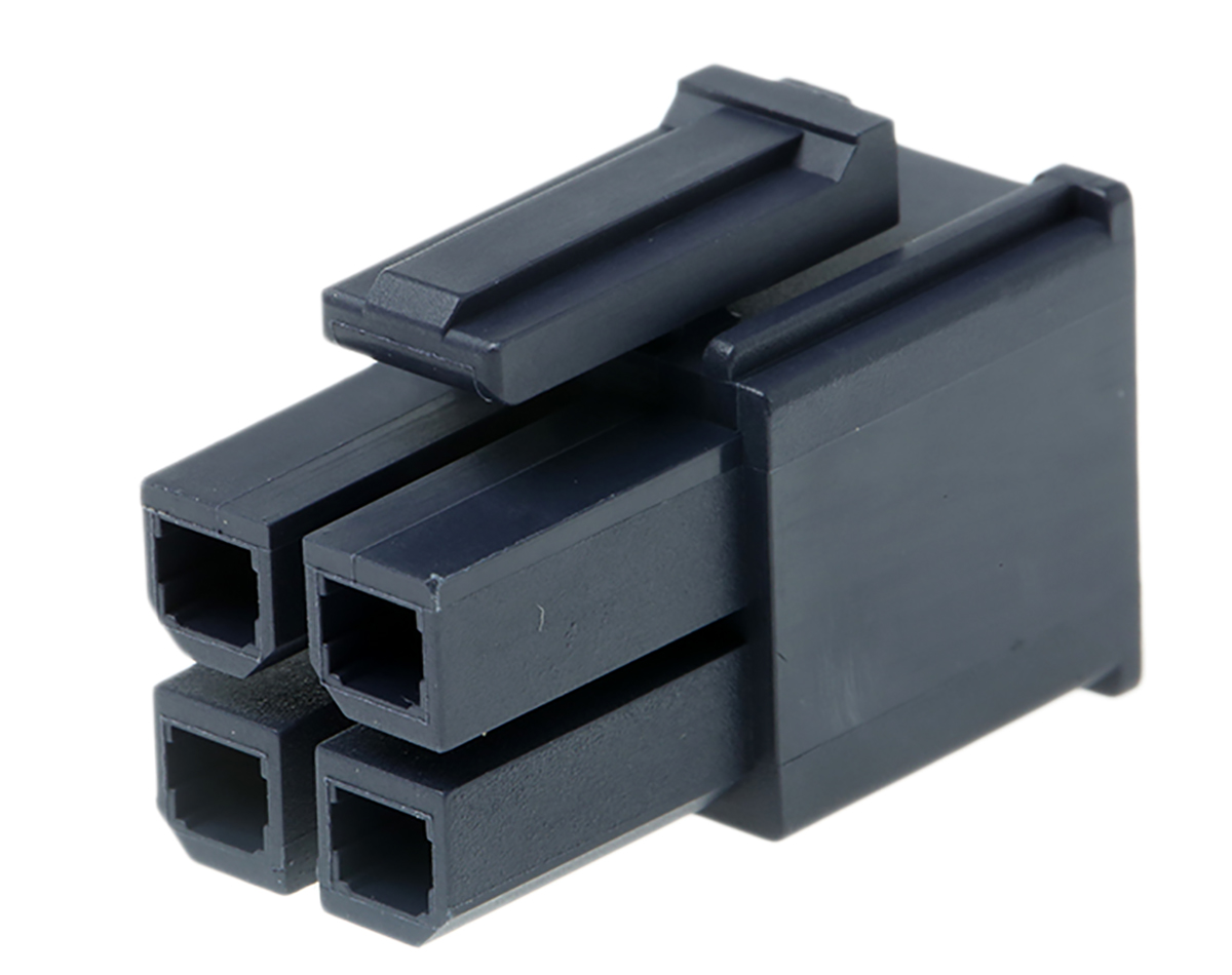 Molex, Mega-Fit Female Connector Housing, 5.7mm Pitch, 4 Way, 2 Row
