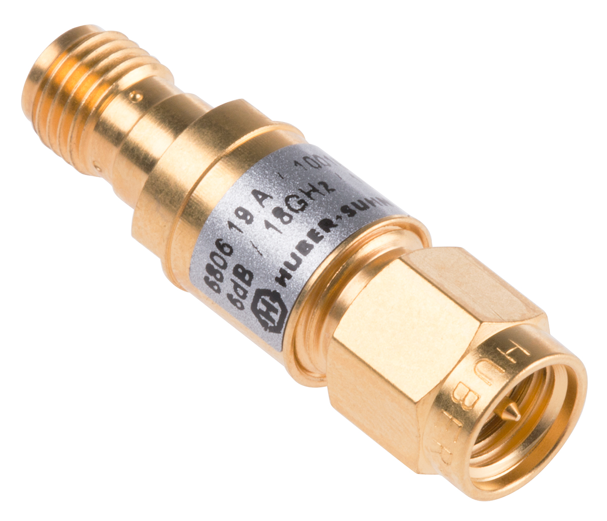 Huber+Suhner 50Ω RF Attenuator SMA Plug to Socket 6dB, Operating Frequency DC → 18GHz