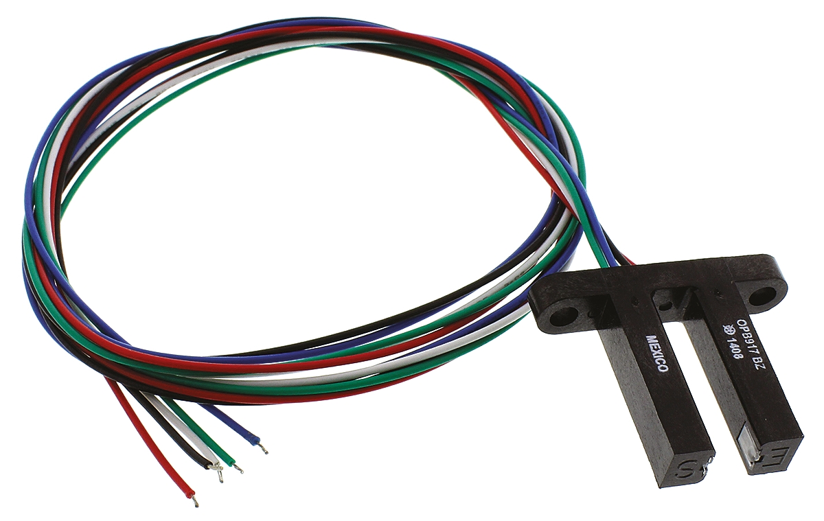 OPB917BZ Optek, Through Hole Slotted Optical Switch, Buffer, Open-Collector with 10K Pull-Up Resistor Output