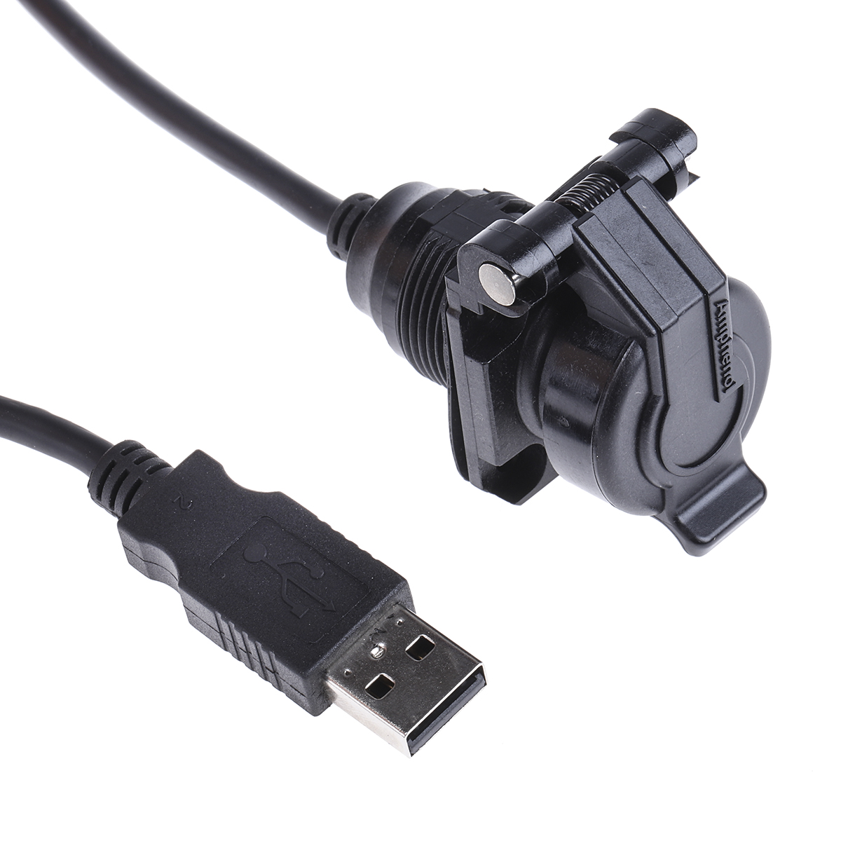 Amphenol Socapex Straight, Panel Mount, Female to Male- Single Port Type A 2.0 IP54 USB Connector