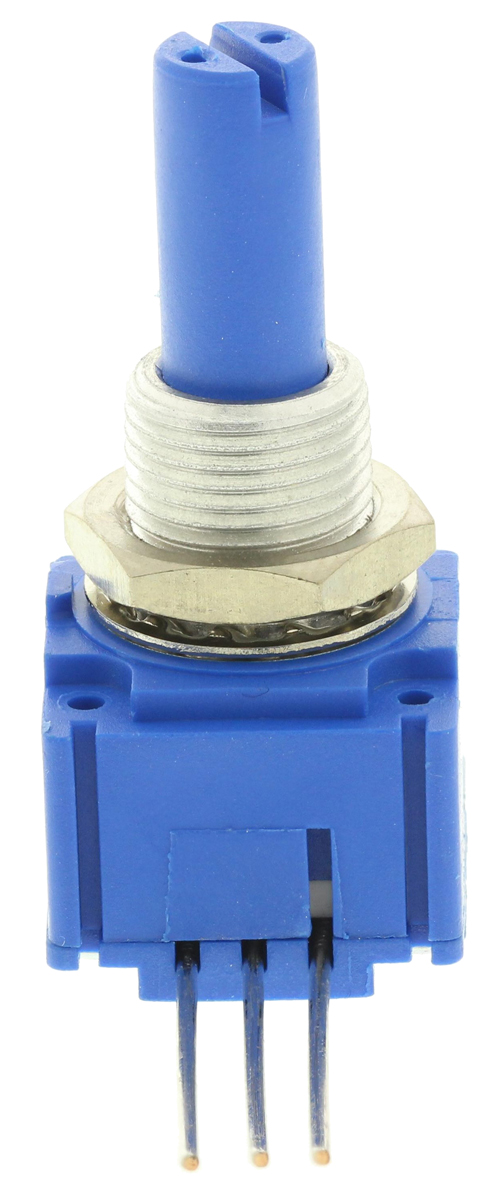 Bourns 91 2.5kΩ Rotary Potentiometer 1-Gang Panel Mount, 91A1A-B28-E12L