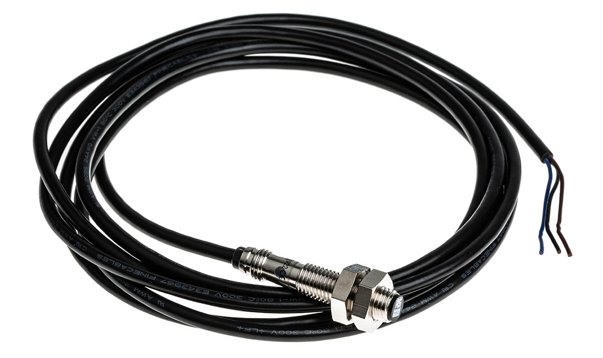 RS PRO Inductive Threaded Barrel Proximity Sensor, M8, 1.5 mm Detection, NPN NO, 10 → 30 V dc