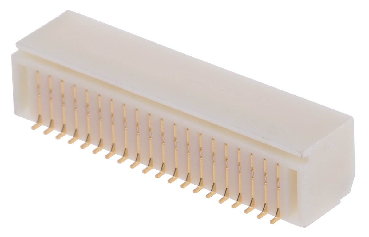 JST SHD Series Right Angle Surface PCB Header, 40 Contact(s), 1 mm Pitch, 1 Row, Shrouded