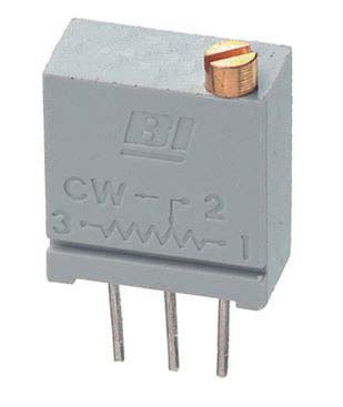 1kΩ, Through Hole Trimmer Potentiometer 0.5W Top Adjust TT ElectronicsBI, 67