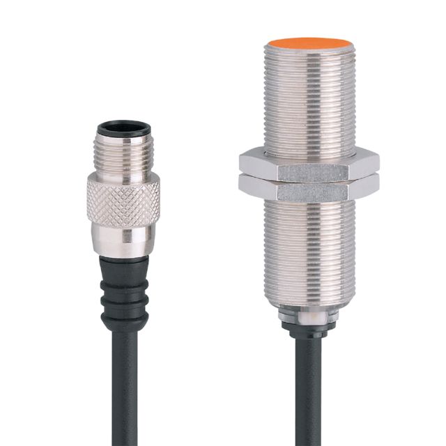 ifm electronic Inductive Threaded Barrel Proximity Sensor, M18, 5 mm Detection, PNP NO, 10 → 55 V dc