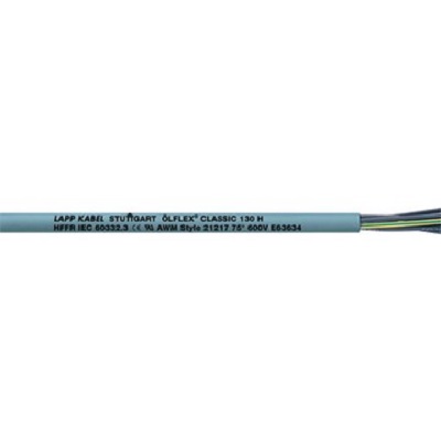 Lapp ÖLFLEX CLASSIC 130 H Control Cable, 12 Cores, 0.75 mm² CSA 18 AWG, Unscreened, 50 m, Grey Zero Halogen Sheath