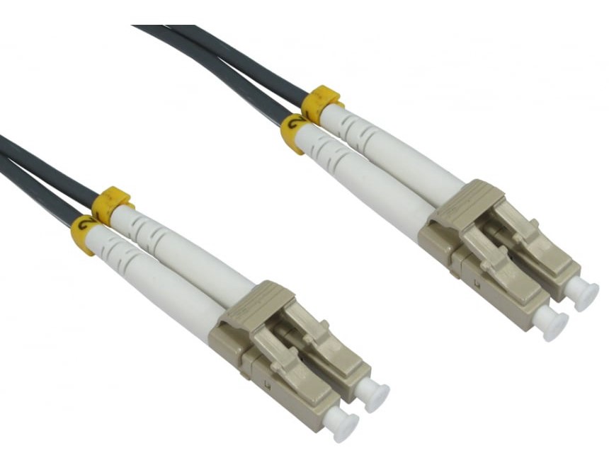 RS PRO LC to LC Duplex Multi Mode OM1 Fibre Optic Cable, 3mm, Grey, 20m