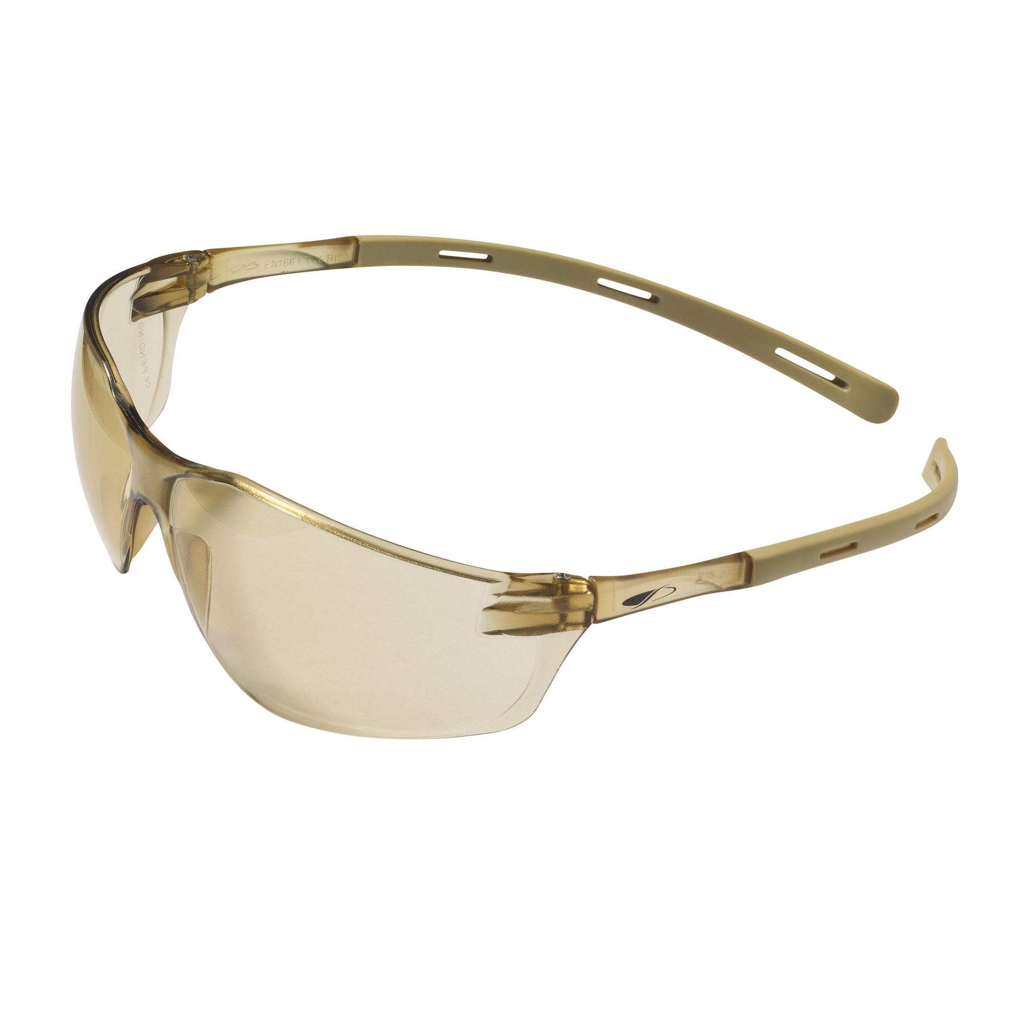 JSP RIGI Anti-Mist UV Safety Glasses, Brown Polycarbonate Lens