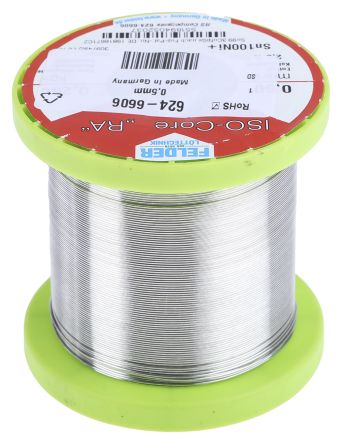 Felder Lottechnik Wire, 0.5mm Lead Free Solder, 227°C Melting Point