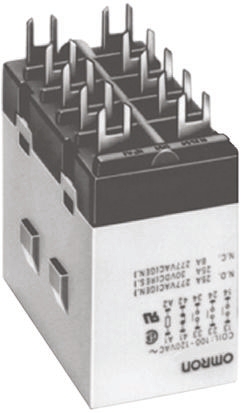 Omron PCB Mount Power Relay, 24V dc Coil, 25A Switching Current, 3PDT