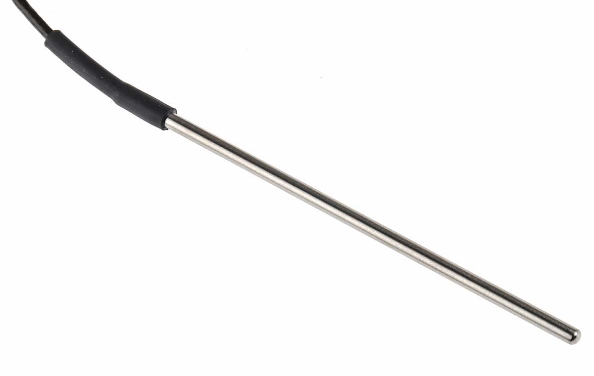 RS PRO PT100 RTD Sensor, 3mm Dia, 100mm Long, 4 Wire, Probe, Class B +250°C Max