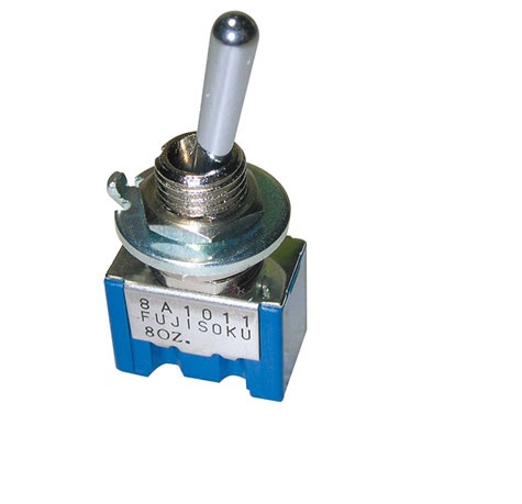 Nidec Components Toggle Switch, PCB Mount, On-On, DPDT, PC Straight Terminal