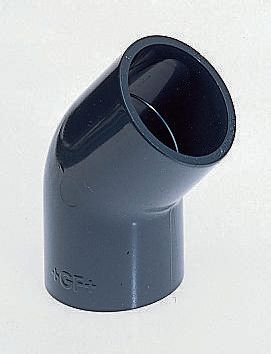 Georg Fischer Plastic Pipe Fitting, 45° Elbow, 2in