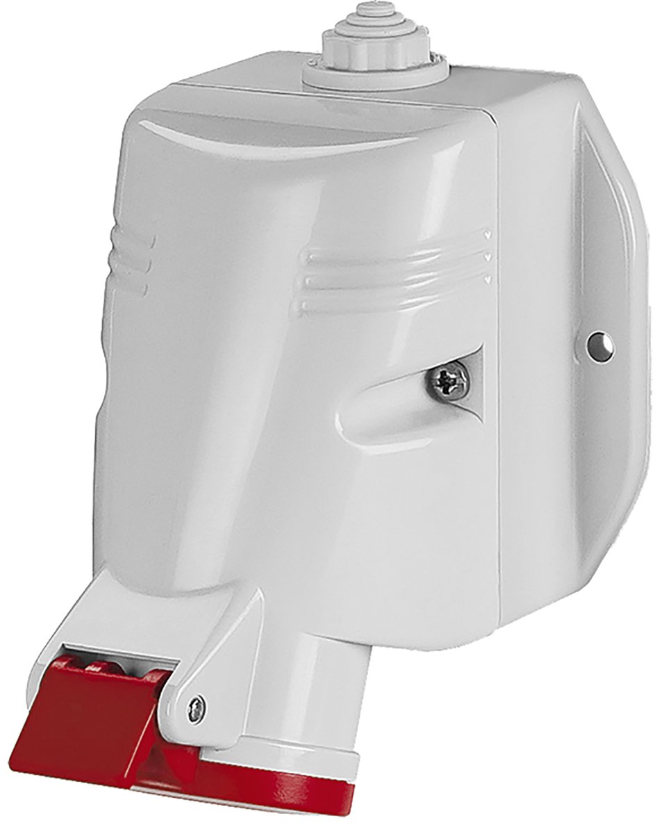 Scame IP44 Red Wall Mount 3P + E Industrial Power Socket, Rated At 32A, 415 V