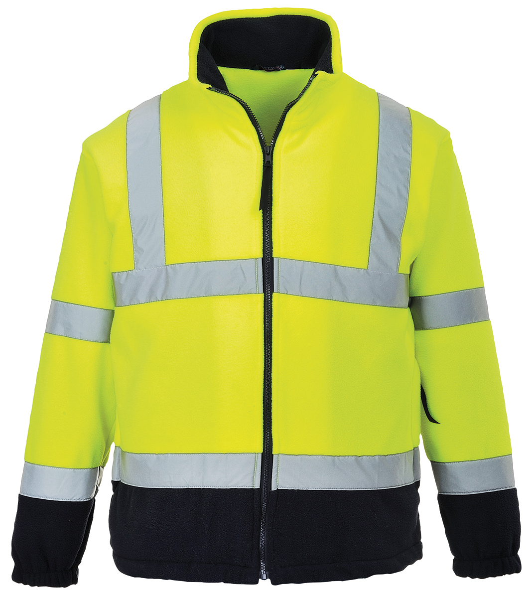 Portwest Navy/Yellow Men Hi Vis Fleece, 3XL