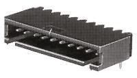 TE Connectivity AMPMODU MOD II Series Right Angle Through Hole PCB Header, 8 Contact(s), 2.54 mm Pitch, 1 Row, Shrouded