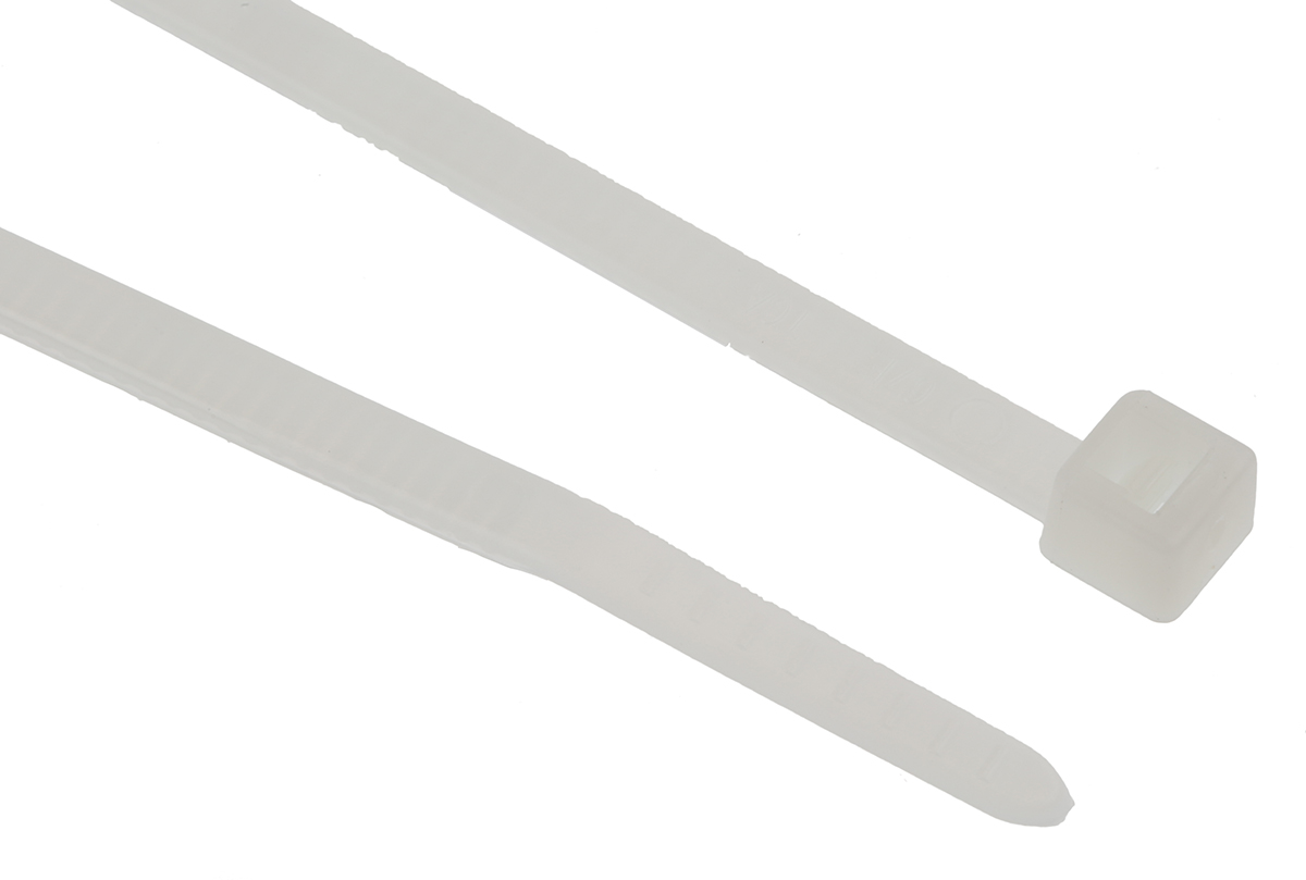 HellermannTyton Cable Tie, 150mm x 3.5 mm, Natural Polyamide 6.6 (PA66), Pk-500