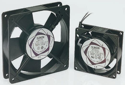 Sunon DP Series Axial Fan, 230 V ac, AC Operation, 144.4m³/h, 21W, 120mA Max, 120 x 120 x 38mm