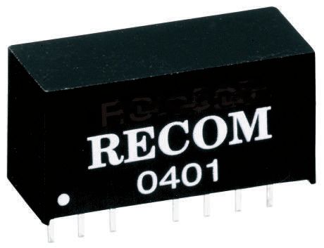 Recom R05P DC-DC Converter, ±5V dc/ ±200mA Output, 4.5 → 5.5 V dc Input, 2W, Through Hole, +85°C Max Temp -40°C