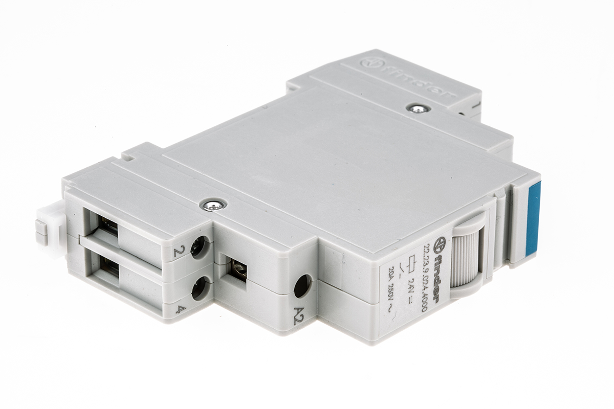 Finder DIN Rail Relay, 24V dc Coil, 20A Switching Current, SPST-NC, SPST-NO