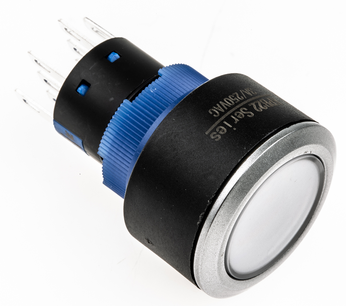 RS PRO Illuminated Push Button Switch, Momentary, Panel Mount, 22.2mm Cutout, DPDT, Red LED, 250V ac, IP65