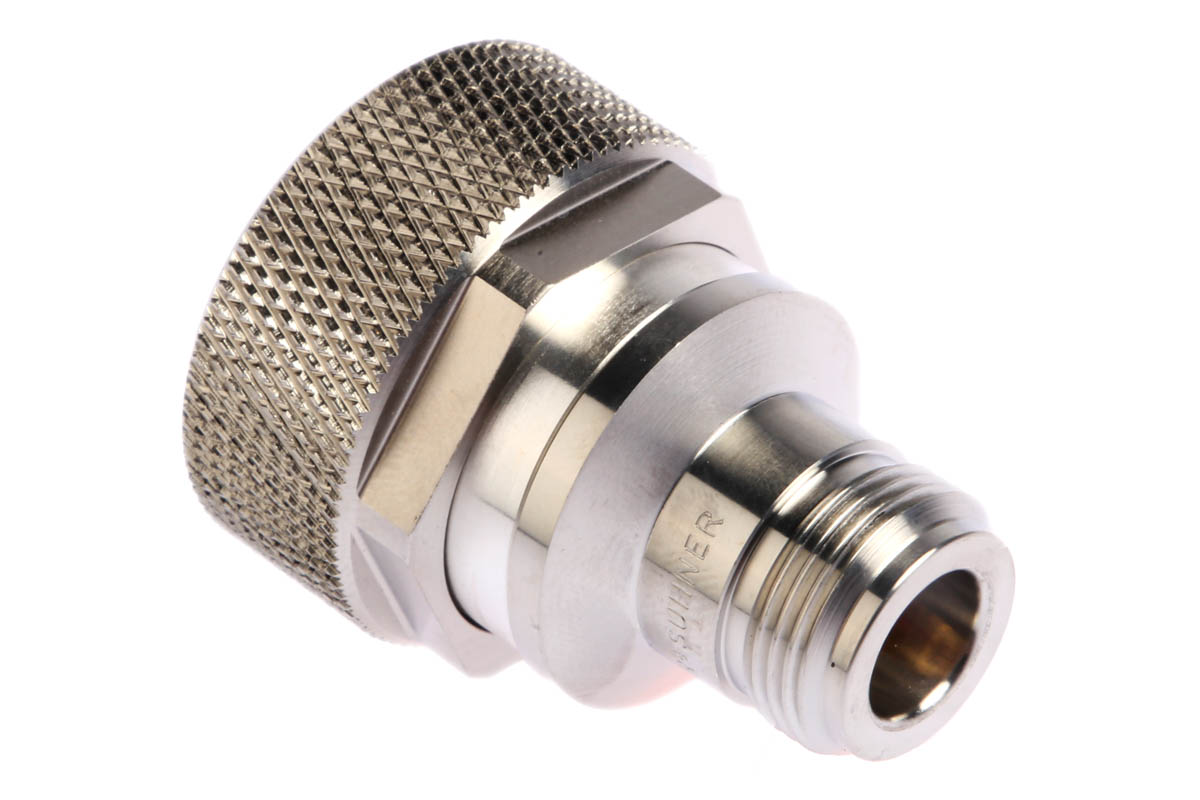 Huber+Suhner Straight 50Ω RF Adapter 7/16 Plug to N Socket 7.5GHz