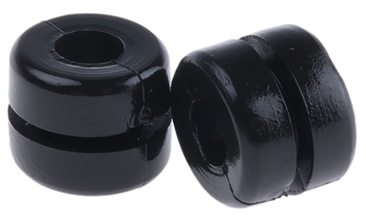 HellermannTyton HV Black PVC 6mm Cable Grommet for Maximum of 4mm Cable Dia. 633-02120 HV1212-PVC-FR-BK
