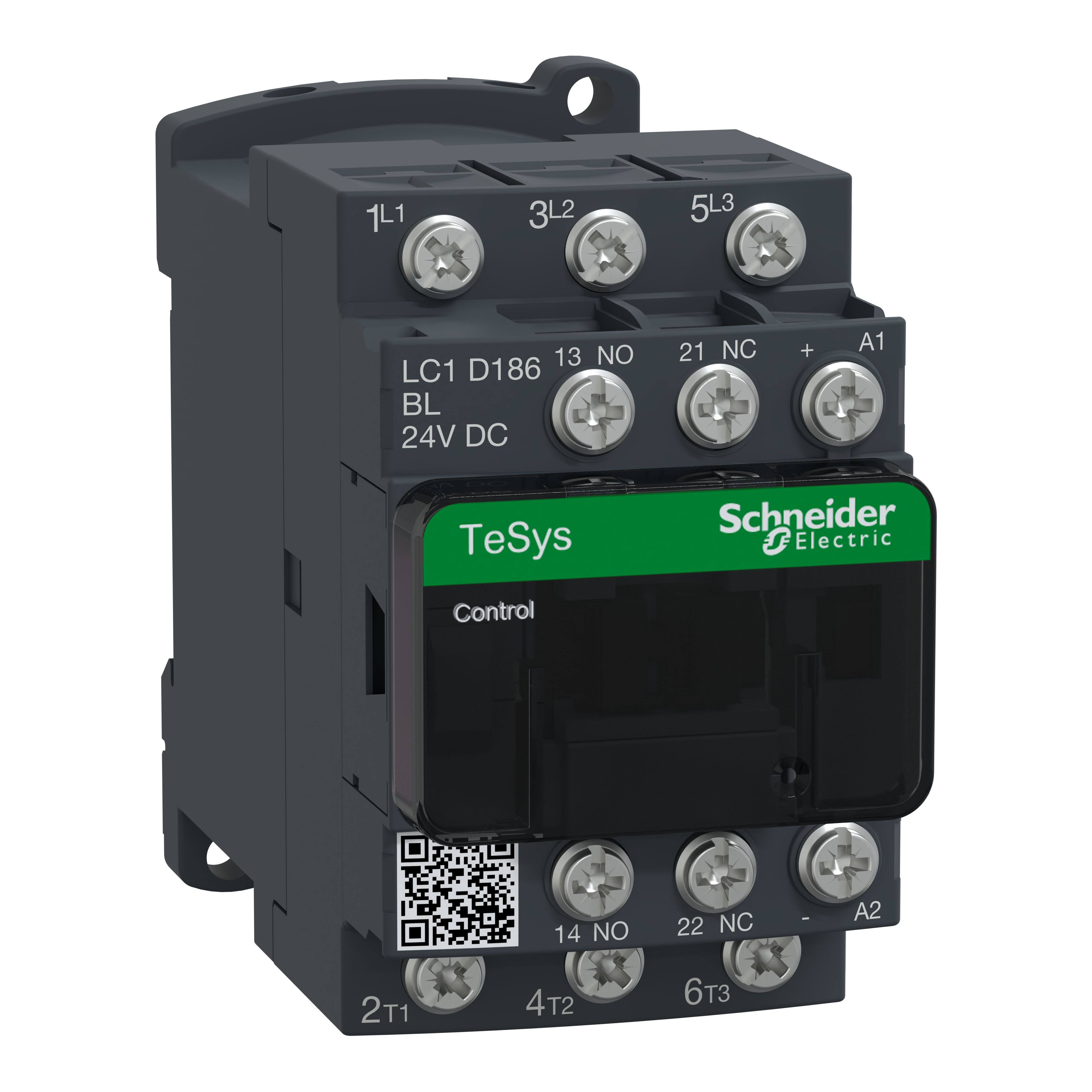 Schneider Electric LC1D Series Contactor, 24 V dc Coil, 3-Pole, 18 A, 15 kW, 3NO, 300 V dc, 690 V ac